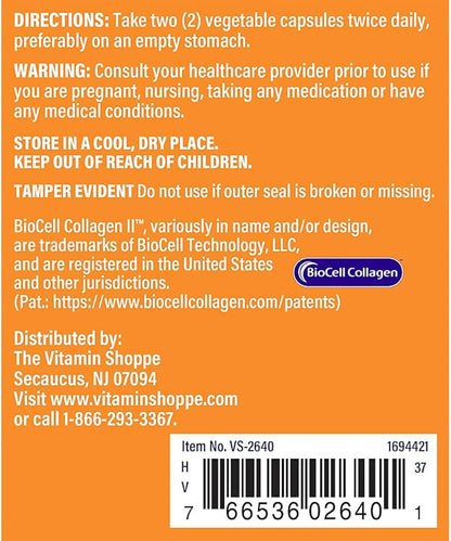 The Vitamin Shoppe BioCell Collagen Capsules with Hyaluronic Acid, 1000 mg Collagen per Serving, Supplement for Men and Women, Supports Daily Wellness Routines, Gluten Free, Non GMO, 180 Capsules