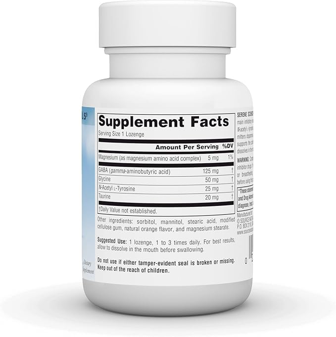 Source Naturals Serene Science GABA, 125 mg, Orange Flavored* - 30 Lozenges