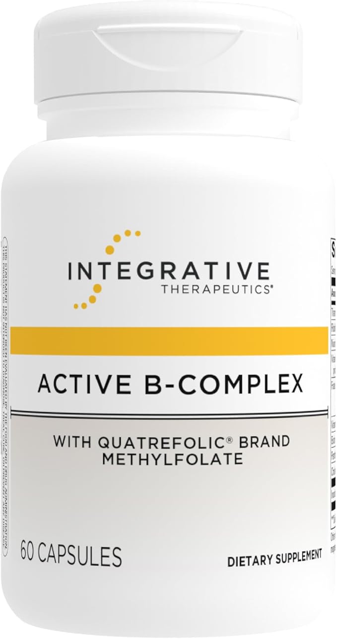 Integrative Therapeutics Active B-Complex - with Choline and Methyfolate - Cellular Energy, Immune Function & Heart Health Support with Vitamins B2, B6 & B12* - Gluten-Free - 60 Capsules (30 Servings)