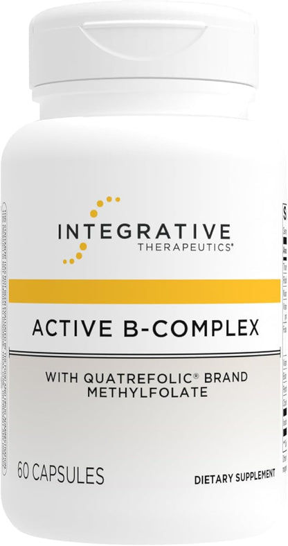 Integrative Therapeutics Active B-Complex - with Choline and Methyfolate - Cellular Energy, Immune Function & Heart Health Support with Vitamins B2, B6 & B12* - Gluten-Free - 60 Capsules (30 Servings)
