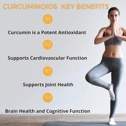 Turmeric Curcumin Supplement with Black Pepper Extract 1500mg – Absorption, Supports Joint Health – Non-GMO, 120 Vegan Capsules