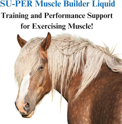 SU-PER Muscle Builder Horse Supplement - Training and Performance Support for Exercising Muscle - 1 Gallon, 4 Month Supply
