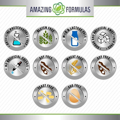 Amazing Formulas Hyaluronic Acid 100 Mg Supplement | Capsules | Non-GMO | Gluten-Free | Made in USA (1 Pack | 120 Count)