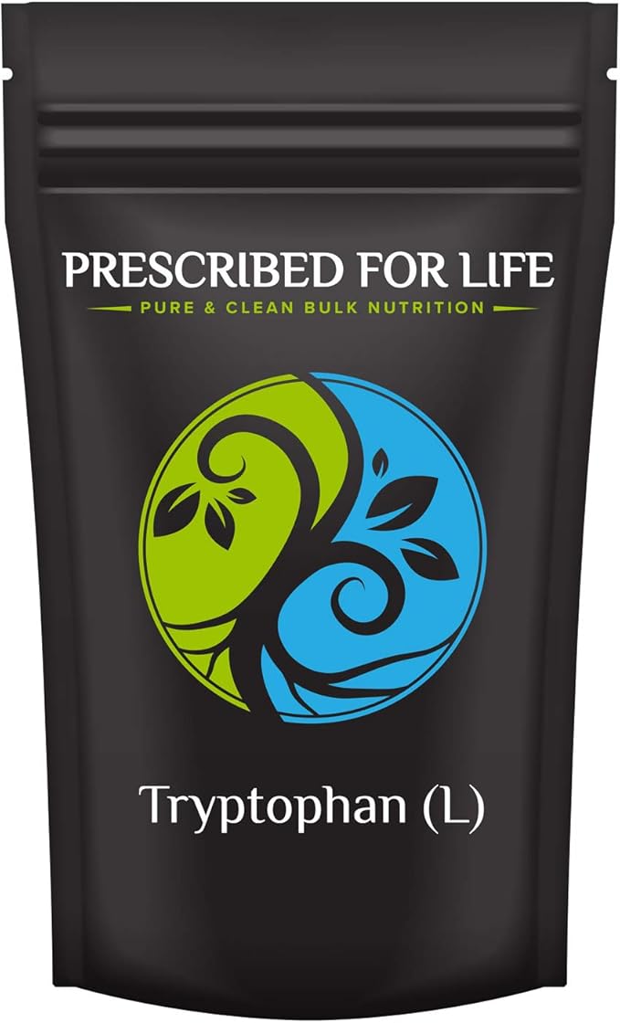 Prescribed For Life L Tryptophan Powder | Free Form Essential Amino Acids Supplement | Vegan, Gluten Free, Non GMO (25 kg / 55 lb)