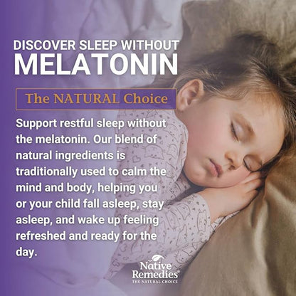 Native Remedies Melatonin-Free Sleep Gummies – Sugar-Free Herbal Formula with GABA, Magnesium, L-Theanine & Valerian – Sleep Aid Natural Support for Adults - 60 Calm Gummy Vitamins
