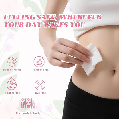 Feminine Wipes Individually Wrapped, Flushable Wipes Travel,Feminine Care Vaginal Wipes for Adult,Women, Girl and Homeless (Pack of 150,Unscented,Lavender and Chamomile)