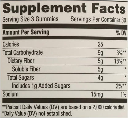 365 by Whole Foods Market, Fiber Gummies, Assorted Natural Fruit Flavors, 90 Count