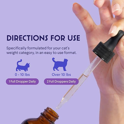 Premium Liquid Glucosamine for Cats – with Collagen, Glucosamine, Chondroitin, MSM, Taurine & Hyaluronic Acid – Cat Joint Support, Mobility & Flexibility - Hip & Joint Cat Supplement – 2oz