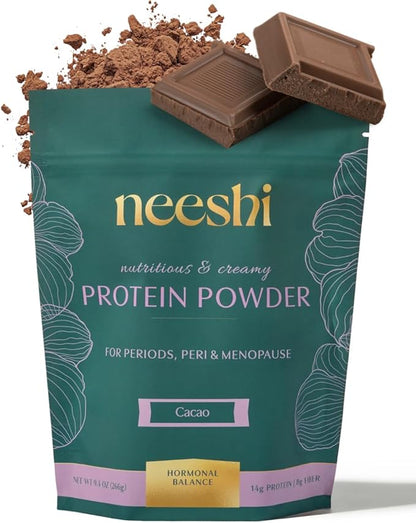 Hormone Balance Protein Powder – PMS & Perimenopause Relief for Cramps, Bloating & Mood Swings – Vegan Plant Based Superfood – 7 Servings
