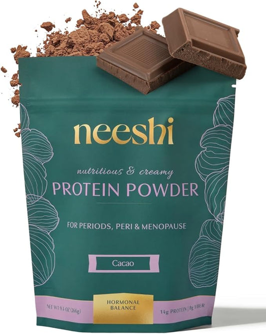 Hormone Balance Protein Powder – PMS & Perimenopause Relief for Cramps, Bloating & Mood Swings – Vegan Plant Based Superfood – 7 Servings