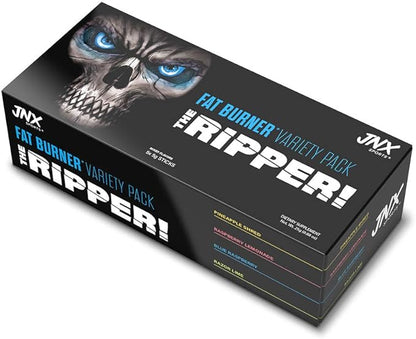 JNX SPORTS The Ripper! Fat Burner for Men & Women – Shredding Thermogenic Fat Burner, Pre-Workout & Appetite Suppressant – Sample Variety Pack 5 x 5g Sticks