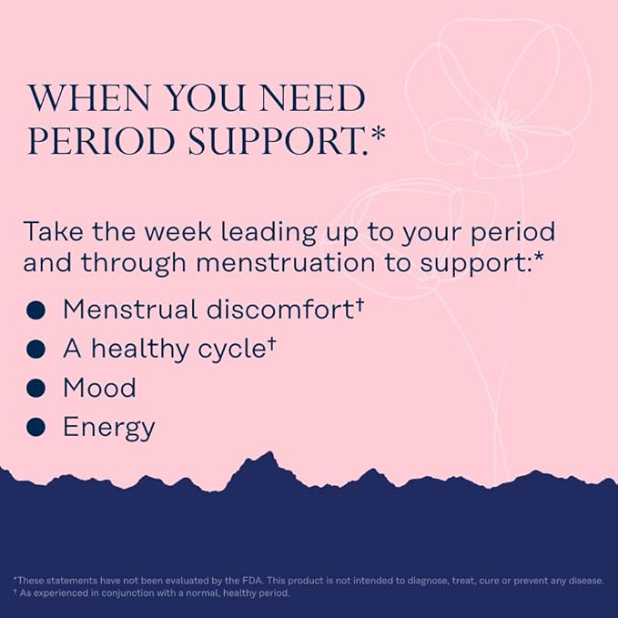 Solaray PMS & Menstrual her life STAGES - PMS Support Supplement for Women with Cramp Bark, Vitex Chasteberry - Made Without Hormones - 60-Day Guarantee - Vegan, Lab Verified - 24 Servings, 24 VegCaps