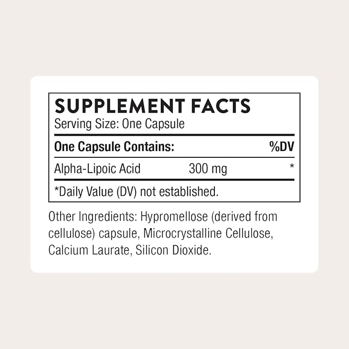 THORNE - Alpha-Lipoic Acid - Provides Antioxidant Support - Supports Liver Detox & Nerve, Eye, Metabolic & Liver Health* - Third-Party Certified - Gluten, Dairy & Soy-Free - 60 Capsules