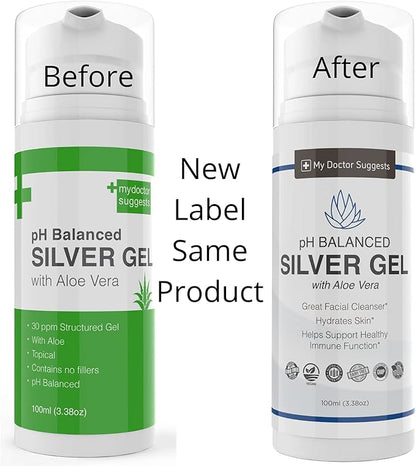 Silver Colloidal Gel with Aloe Vera, 3.38 oz (Pack of 2)