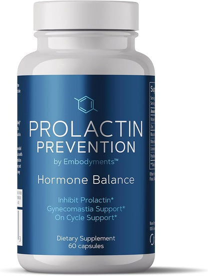Prolactin Prevention, Prolactin Support Supplement, Inhibits Prolactin, Supports Dopamine, for Gynecomastia and Post Cycle Support, 60 Capsules