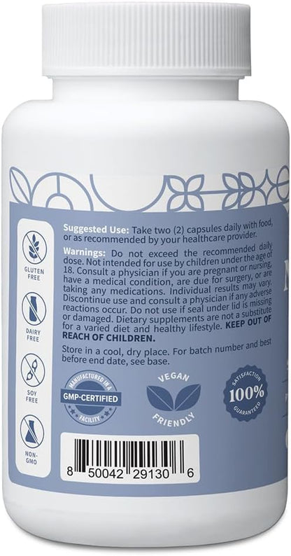 Pattern Wellness Magnesium Complex – Supports Muscle, Bone & Relaxation Health – with Zinc & Vitamin D – Daily Support Formula – 180 Vegan Capsules