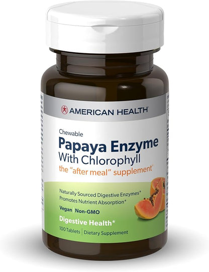 Chewable Papaya Enzyme with Chlorophyll 100 Chwbls