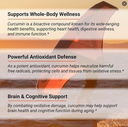 Naturalis NovaSOL Turmeric Curcumin (5,550mg Curcuminoids Equivalent Per Serving) - Clinical Proven with 185X Better Absorption | Antioxidant Support for Brain, Joint & Immune Health* | 60 Servings