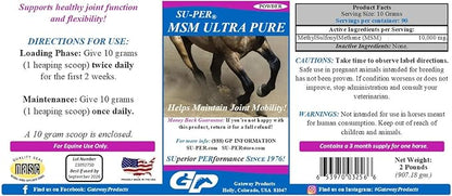 SU-PER MSM Ultra Pure Horse Joint Supplement - Helps Maintain Joint Mobility and Flexibility - 2 Pound