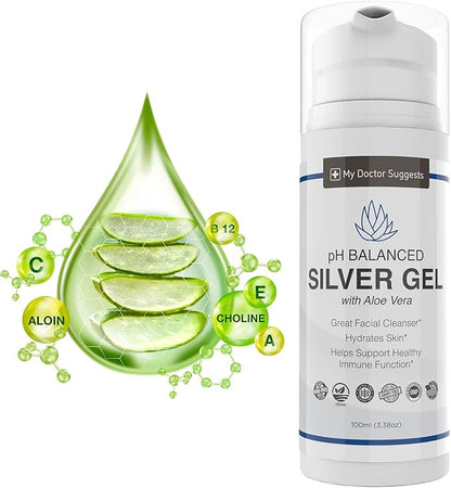 Silver Colloidal Gel with Aloe Vera, 3.38 oz (Pack of 2)