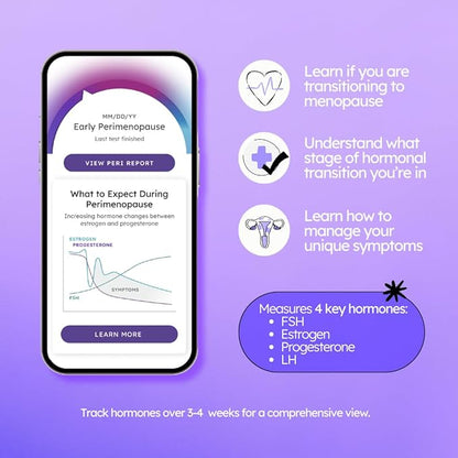 Proov - Empower Hormone Tracker - at Home FSH, LH, Estrogen & Progesterone Test Strips - Understand Your Hormone Balance - Perimenopause & Menopause Stage Indicator - Women 30-40+ - 1 Cycle Test Kit