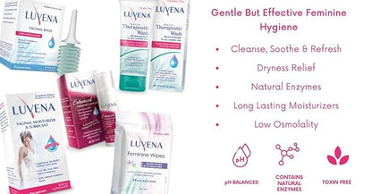 Luvena Feminine Wipes for Women — pH Balanced, Dermatologist Tested, Gentle Intimate Cleansing Cloths, Cucumber Scented, Travel Size (25 Count, 1 Pack)