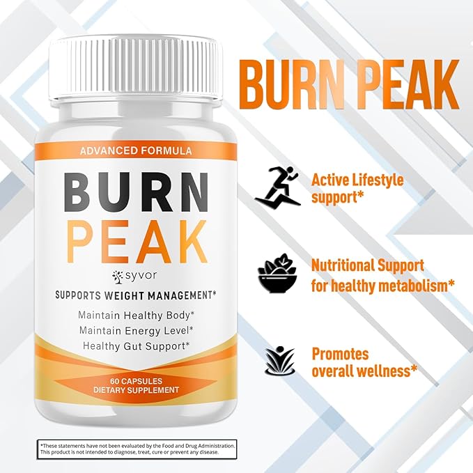(3 Pack) Burn Peak Capsules, Official Burnpeak Pink Salt Pills with All Natural Ingredients, Advanced BurnPeak Health Supplement with Premium Vitamins for Active Lifestyle Support (180 Capsules)