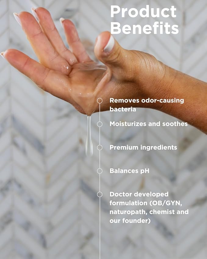 Gentle Feminine Wash for Women, pH Balanced Vulva Cleanser for Sensitive Skin, Plant Based Natural Hygiene, Unscented Vaginal Soap, Paraben and Glycerin Free (4 fl oz)