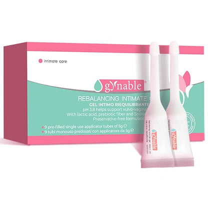 Gynable Vaginal Probiotic Gel | Rebalancing Intimate Gel | Promote pH Balance |Yeast Infection & BV Treatment | Vaginal Odor and Hygiene Support | Vaginal Moisturizer| 9 Pre-Filled Applicators