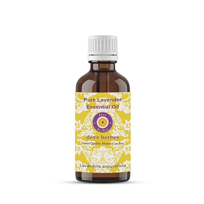 Deve Herbes Pure Lavender Essential Oil (Lavandula angustifolia) Steam Distilled 10ml (0.33 oz)