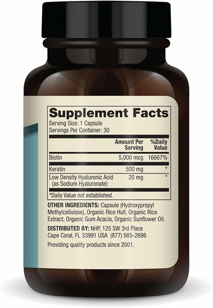 Dr. Mercola Hair, Skin and Nails - Provides Biotin, Keratin & Hyaluronic Acid - Premium Quality - Supports Healthy Aging - Non-GMO, Gluten-Free & Soy-Free - 30 Capsules (30 Servings)