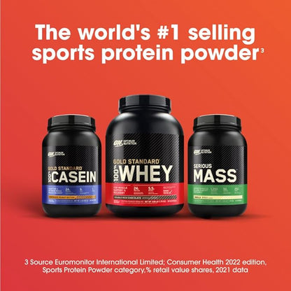 Optimum Nutrition Serious Mass, Weight Gainer Protein Powder, Mass Gainer, Vitamin C and Zinc for Immune Support, Creatine, Banana, 12 Pound (Packaging May Vary)