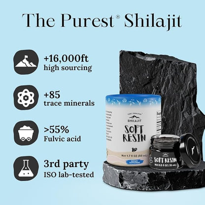 Himalayan Shilajit by Pure Himalyan Shilajit, Grade A Himalayan Soft Resin (15ml), Energy & Immune Support, Natural Source of Fulvic Acid & 85+ Trace Minerals Supplement for Men & Women