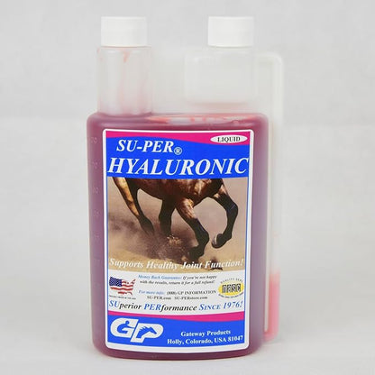 SU-PER Hyaluronic Joint Supplement for Horses - Supports Joints Health & Lubrication - Horse Hyaluronic Acid Liquid - 1 Quart