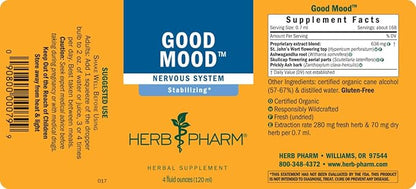 Herb Pharm Good Mood Liquid Herbal Formula with St. John's Wort for Healthy Emotional Balance - 4 Ounce