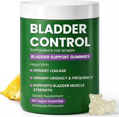 Bladder Control Supplements – Urinary Tract Health for Women | Overactive Bladder Support, UTI Relief & Infection Treatment | Daily Feminine Wellness Gummies – 60 Pineapple Flavor