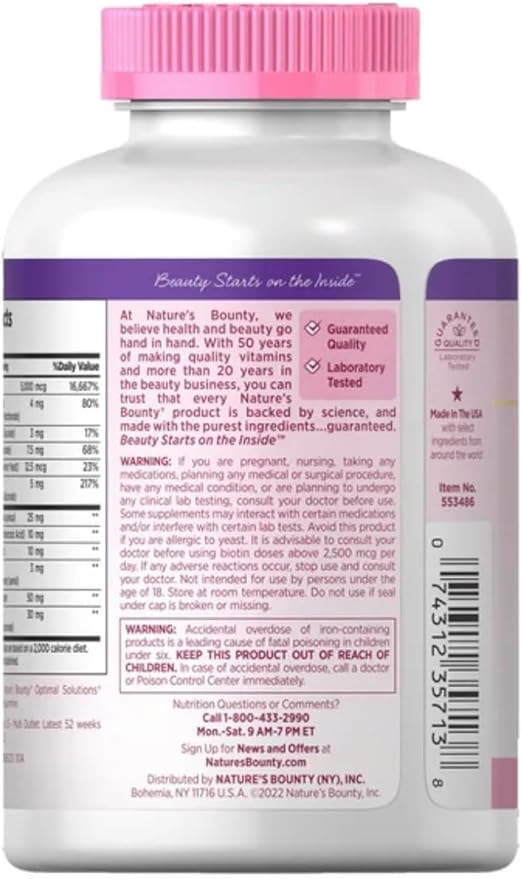Nature's Bounty Hair, Skin and Nails, 250 Softgels (2 Pack)