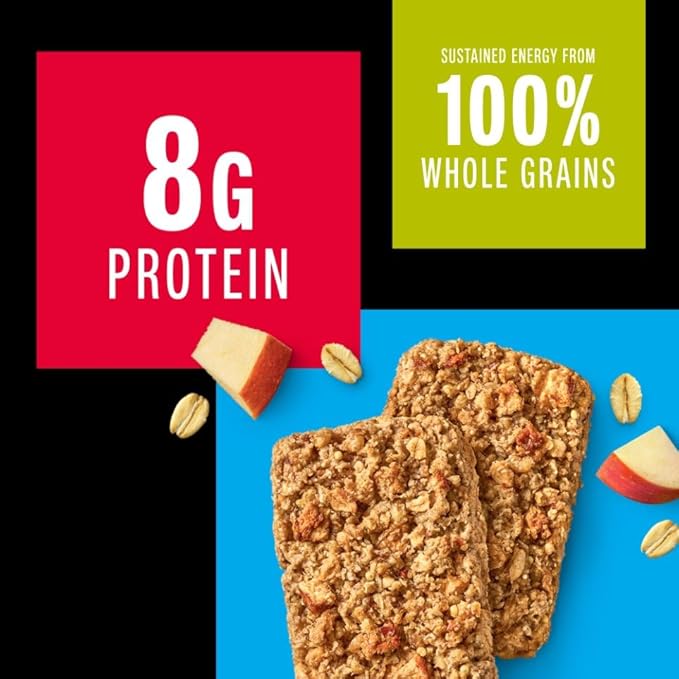 KIND Breakfast Protein, Healthy Snack Bar, Apple Cinnamon, Gluten Free Breakfast Bars, 8g Protein, 1.76OZ Packs, 12 Count