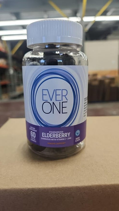 Sambucus Elderberry Gummies for Adults with Vitamin C and Zinc- Immune Support Supplement - Vegan, Gelatin Free, Gluten Free, GMO Free- Delicious Berry Flavored, Black Elderberry Immune Gummy Vitamins