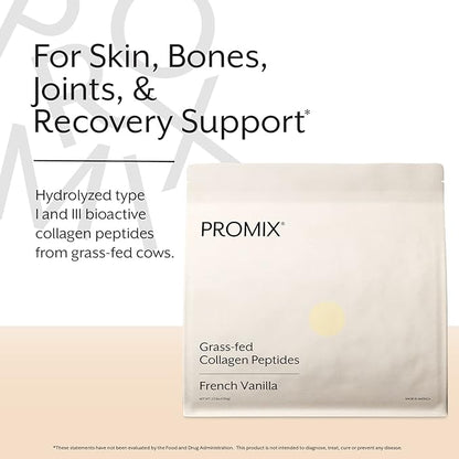 ProMix Nutrition Hydrolyzed Collagen Peptides Protein - Type 1 & 3 Grass Fed Collagen, Organic Coconut Sugar, Vanilla - 2.5 Pound (Pack of 1)