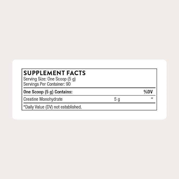 THORNE Creatine - Micronized Creatine Monohydrate Powder - Support for Muscles & Cognitive Function* - for Women & Men - Unflavored - NSF Certified for Sport - 5 g per Serving - 90 Servings