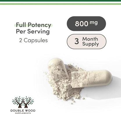 Magnesium Citrate 800mg, 90 Capsules, Digestion & Constipation Support, Vegan Safe, Non-GMO, Double Wood Supplements
