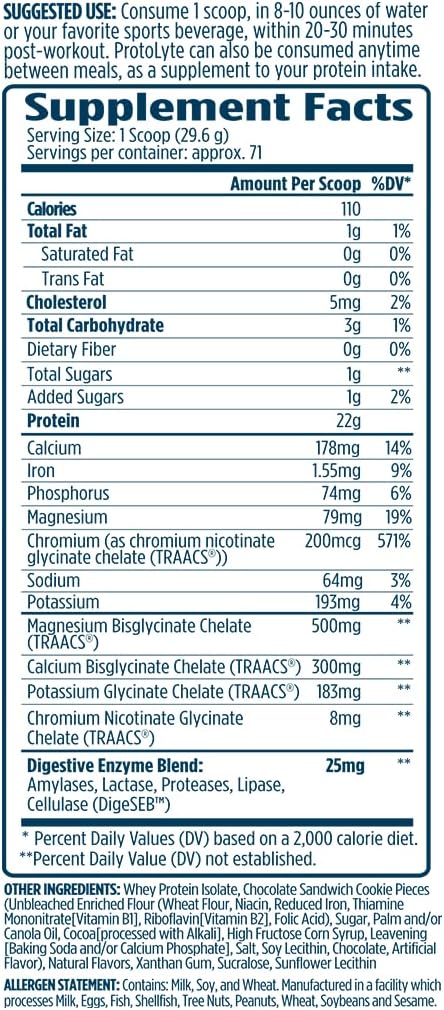 VMI Sports | ProtoLyte Whey Isolate Protein Powder | Low Calorie Whey for Weight Loss and Muscle Gain | Digestive Enzymes | Non-GMO (4.6 lb, Milk and Cookies)