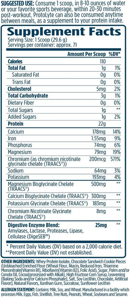 VMI Sports | ProtoLyte Whey Isolate Protein Powder | Low Calorie Whey for Weight Loss and Muscle Gain | Digestive Enzymes | Non-GMO (4.6 lb, Milk and Cookies)