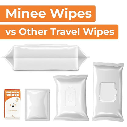 Impossibly Compact Travel Wipes - 99.5% Water - Safe for Sensitive Skin & Hypoallergenic, Resealable, Thick & Durable - For Adults, Kids & Baby Care - Unscented, 20 Pack Total 120 Wipes