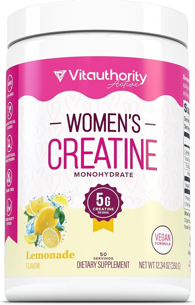 Micronized Creatine Monohydrate Powder – 5g per Serving, Creatine Supplement | Support ATP Boost Strength, Lean Muscle & Recovery | No Sugar, Dyes, or Fillers | Superior Mixing - Lemonade, 50 Servings
