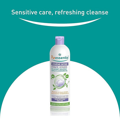 Puressentiel Feminine Wash Ph Balance Vaginial Cleanser Gel for Womens Hygiene 99.6 Natural Origin Organic Vegan EcoCertified Made in France 16.5 fl oz, Rose, 16.9 Ounce