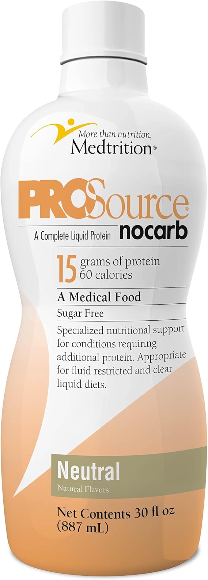 Liquid Collagen Peptides Type I, III 15 Grams Protein per Oz. |Prosource NoCarb Neutral Bottle Medtrition