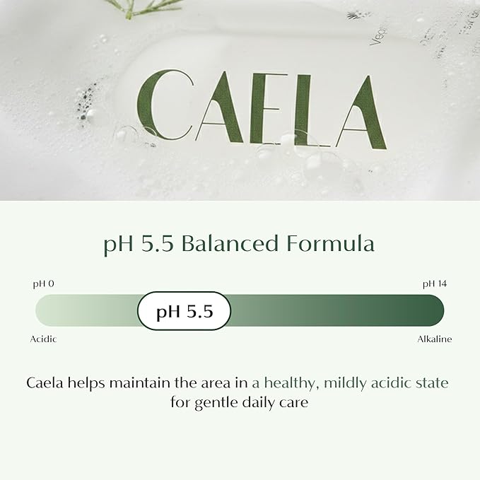 CAELA Feminine Wash Foam Fairgreen, pH-Balanced Intimate Cleanser for Women, Triple Lactobacillus Ferment Complex, Vegan K-Beauty with Green Tea & Mugwort, Sulfate-Free, 5.07 Fl Oz