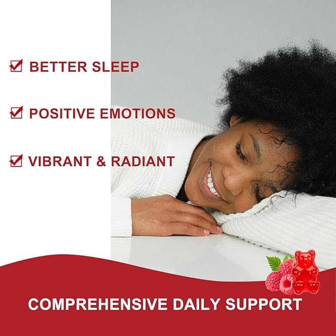 Triple Magnesium Complex 900 mg, Magnesium Glycinate, Citrate, Malate with Potassium, Calcium, Vitamin B6 for Calm & Sleep - Vegan, Non-GMO, Gluten Free - 60 Raspberry Gummies for Adults